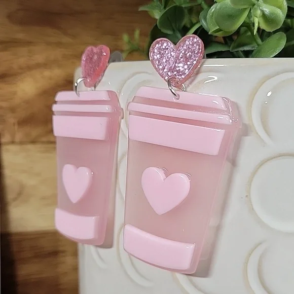 🔥LAST PAIR🔥 COFFEE Liquid Love Oversized Earrings - Picture 4 of 7